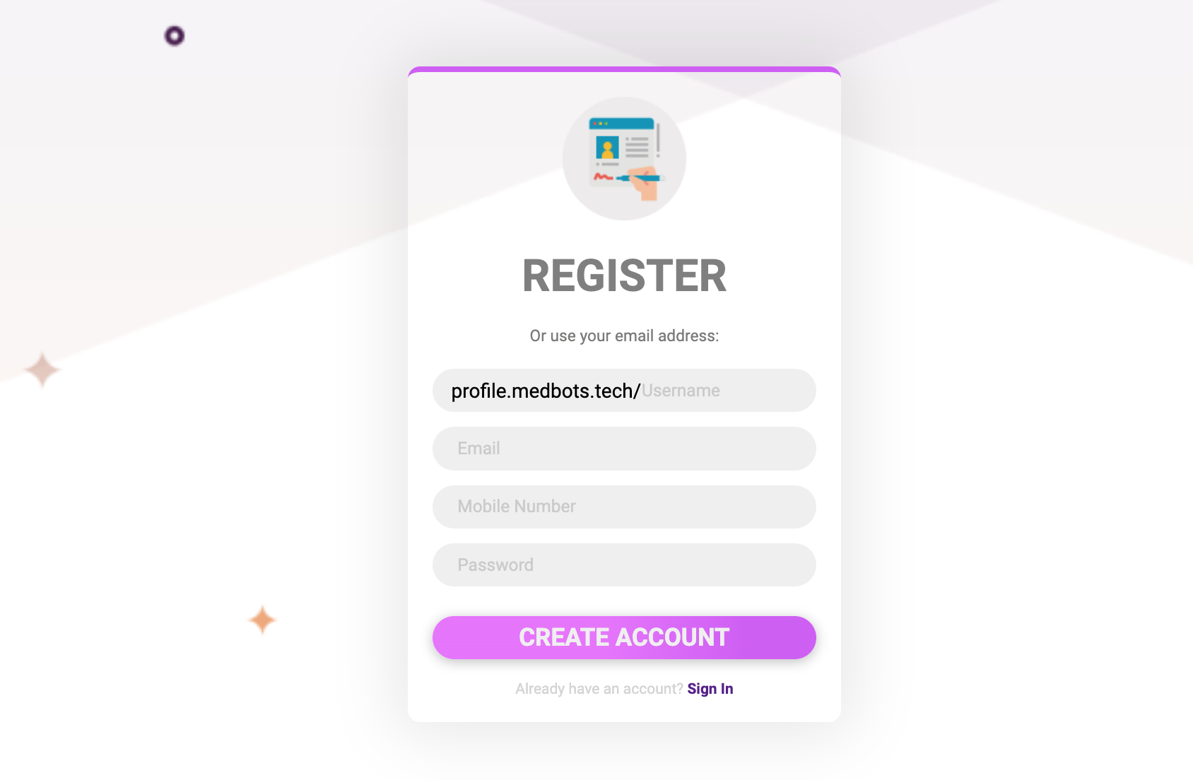Registration Page